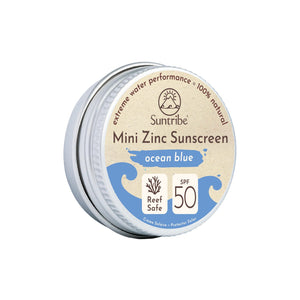 Suntribe Face & Sport Zinc Sunscreen 15g Tin - SPF 50 (Ocean Blue)