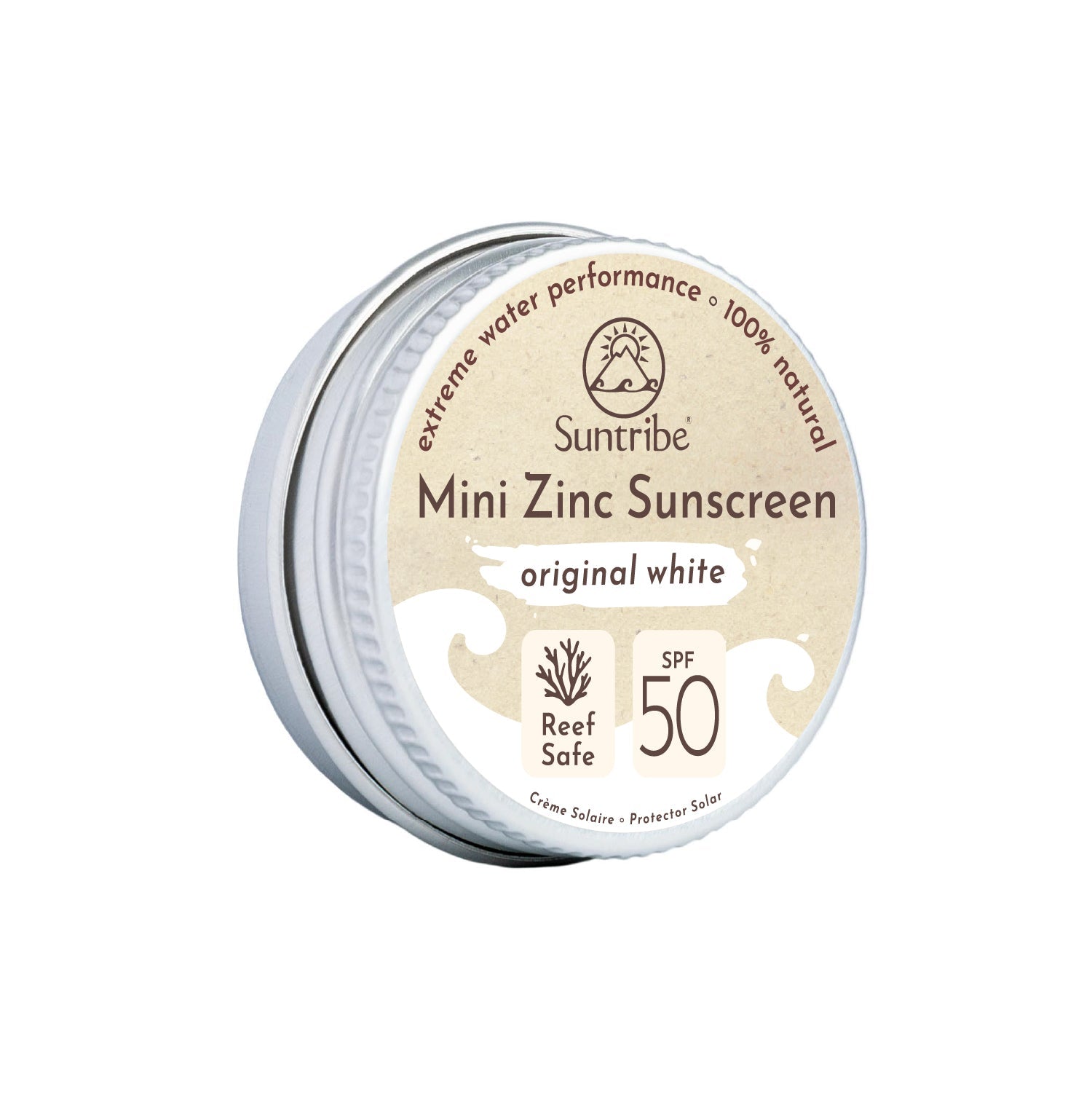 Suntribe Face & Sport Zinc Sunscreen 15g Tin - SPF 50 (White) | Sunscreen | Suntribe