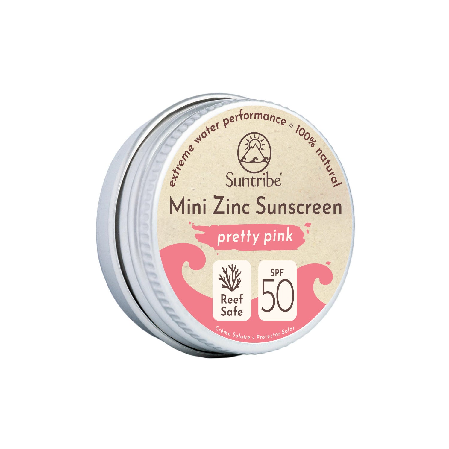 Suntribe Face & Sport Zinc Sunscreen 15g Tin - SPF 50 (Retro Red) | Sunscreen | Suntribe