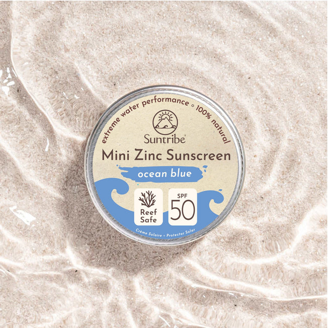 Suntribe Face & Sport Zinc Sunscreen 15g Tin - SPF 50 (Ocean Blue)