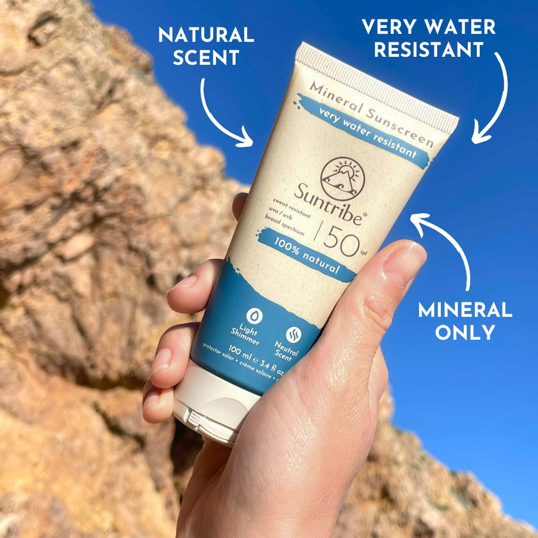 Suntribe All Natural Mineral Body & Face Sunscreen SPF 50 (100ml) | Sunscreen | Suntribe