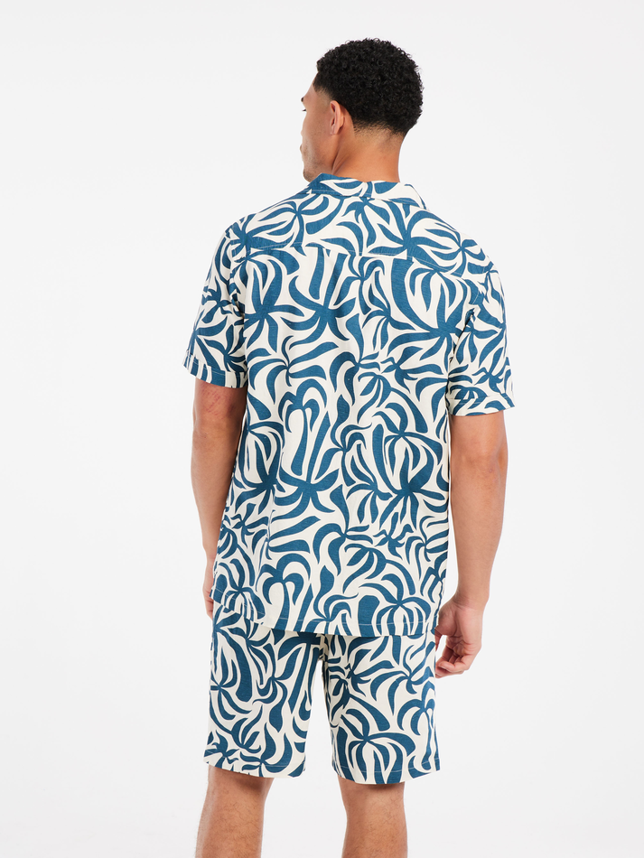 Protest Mens Dre Short Sleeve Shirt - Raku Blue
