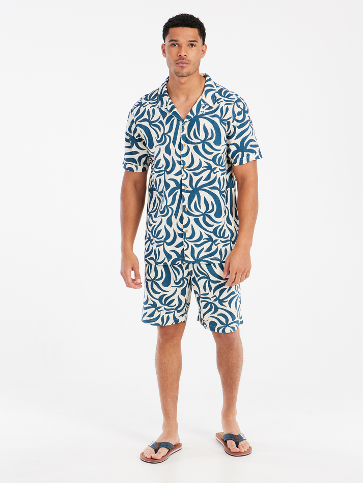 Protest Mens Dre Short Sleeve Shirt - Raku Blue