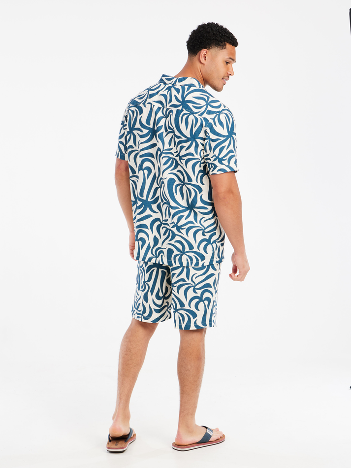 Protest Mens Dre Short Sleeve Shirt - Raku Blue