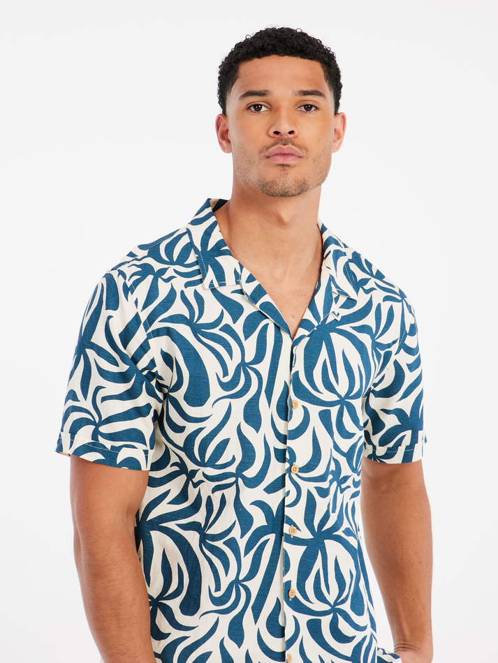 Protest Mens Dre Short Sleeve Shirt - Raku Blue