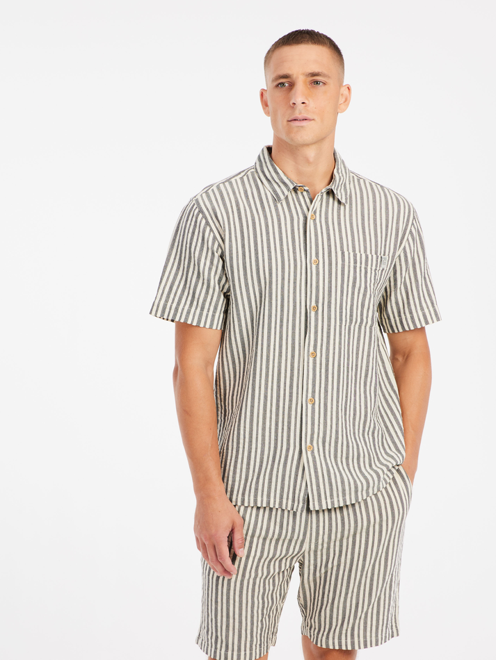 Protest Mens Debut Short Sleeve Shirt - Off White