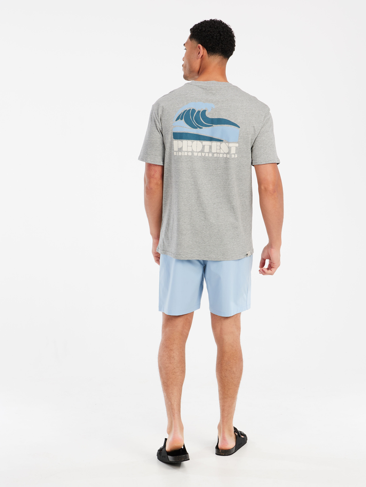 Protest Mens Jake T-Shirt - Dark Grey Melee