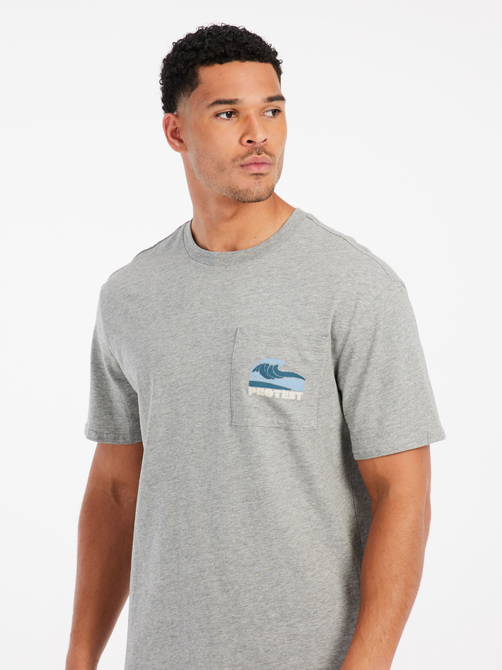 Protest Mens Jake T-Shirt - Dark Grey Melee