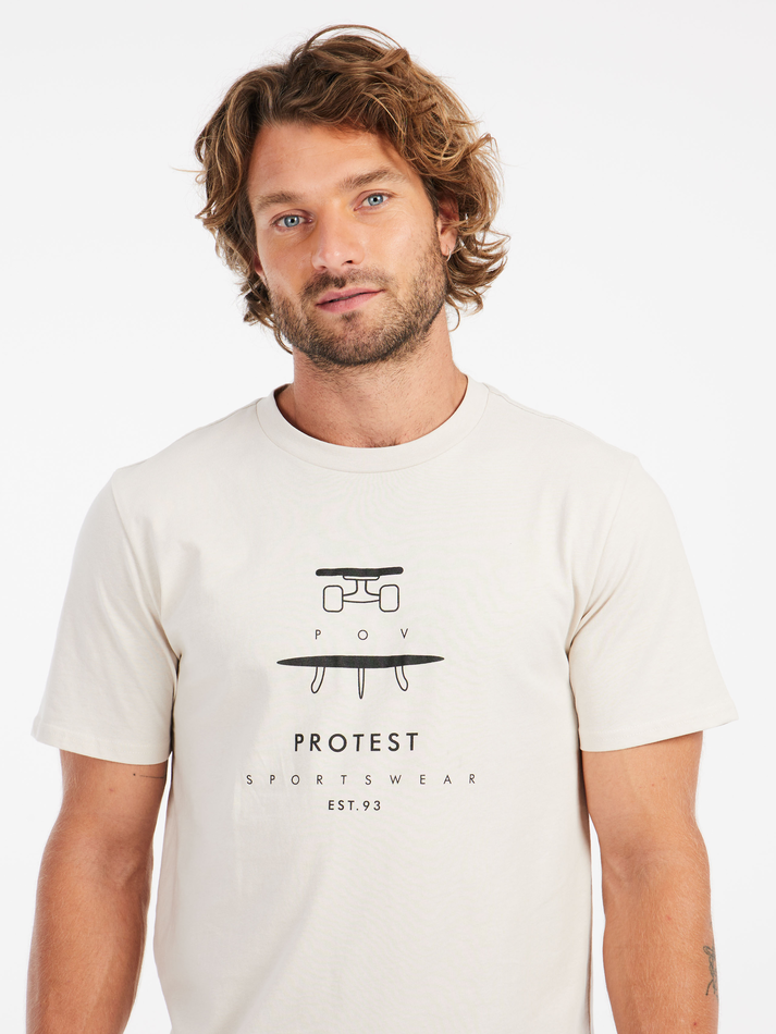 Protest Mens Andros T-Shirt - Off White