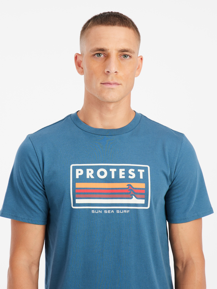 Protest Mens Barn T-Shirt - Raku Blue