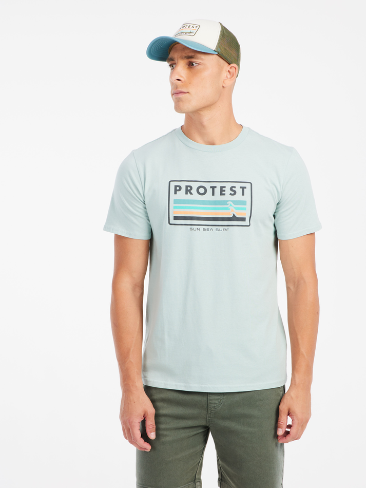 Protest Mens Barn T-Shirt - Pale Green
