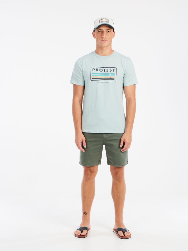 Protest Mens Barn T-Shirt - Pale Green