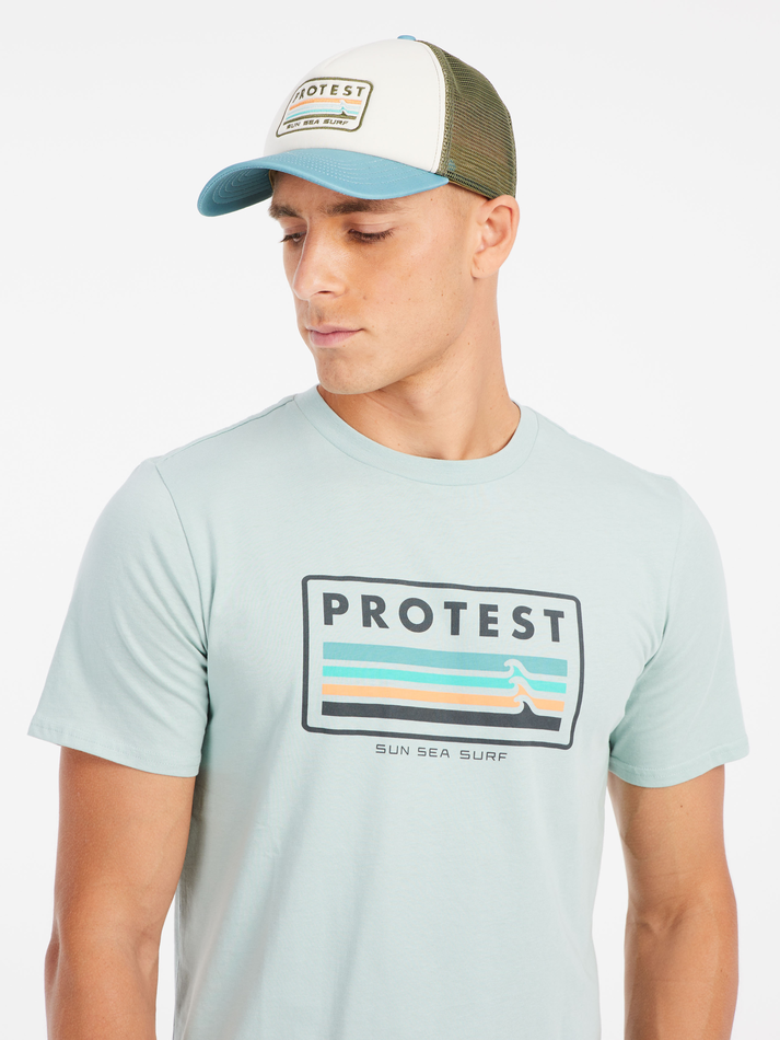 Protest Mens Barn T-Shirt - Pale Green