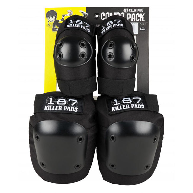 187 Killer Pads Combo Knee & Elbow Pads - Black | Pads | 187 Killer