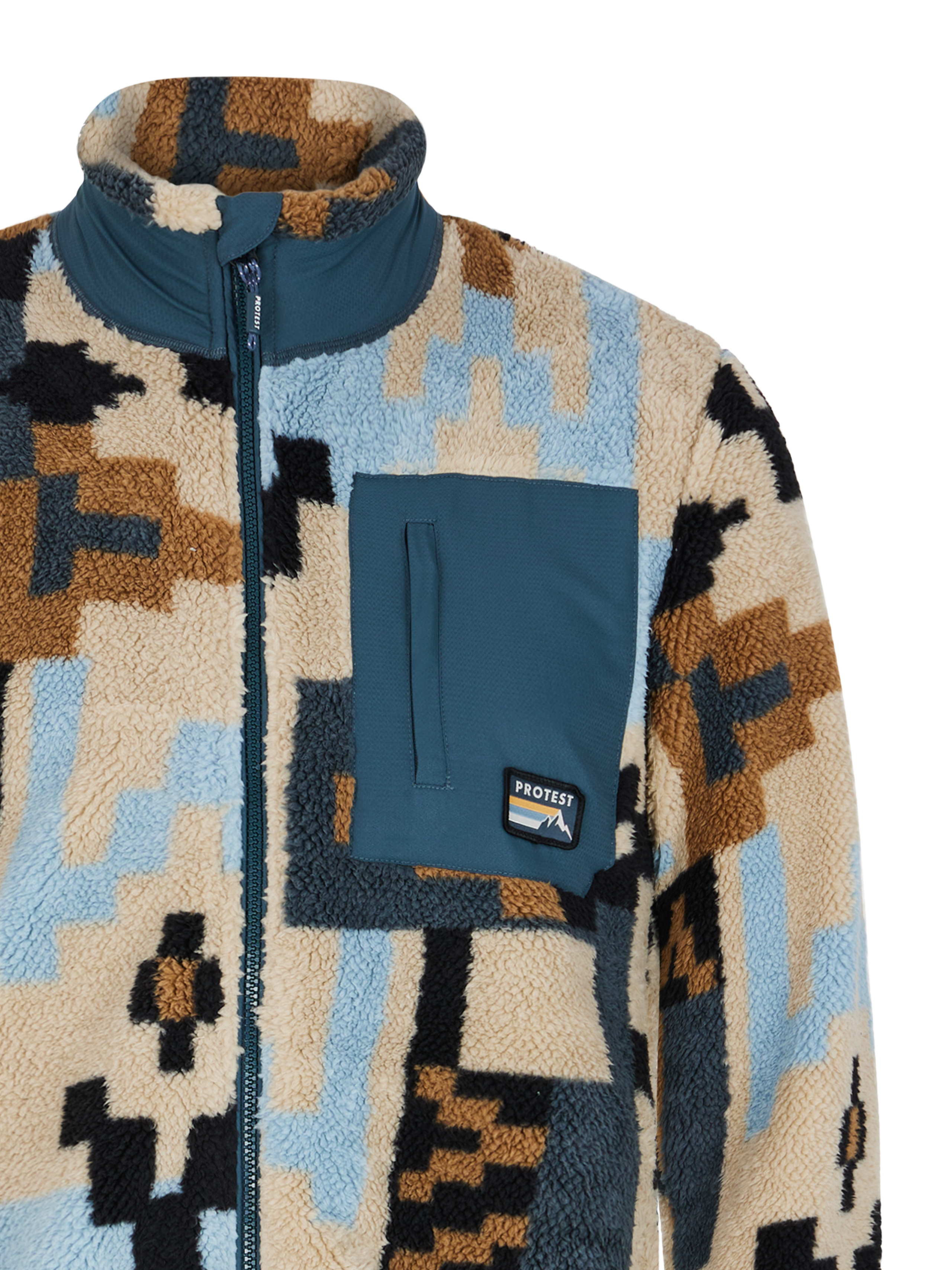 Protest Mens KEYSTON outdoor fullziptop - Blue | Thermals | Protest