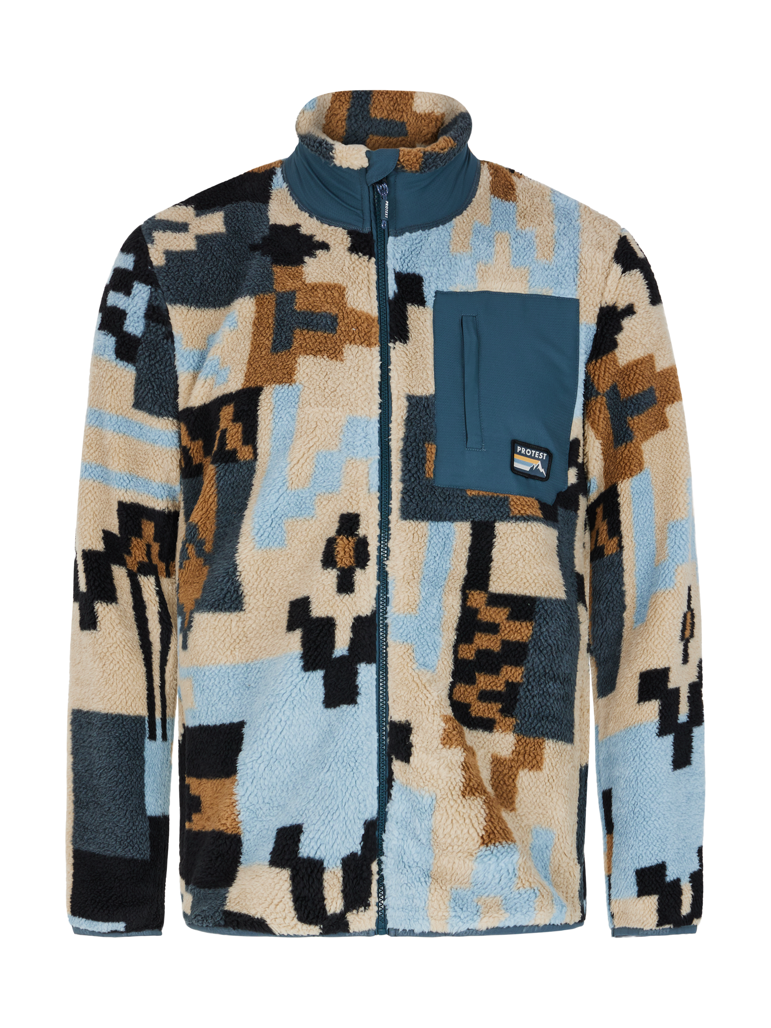 Protest Mens KEYSTON outdoor fullziptop - Blue | Thermals | Protest