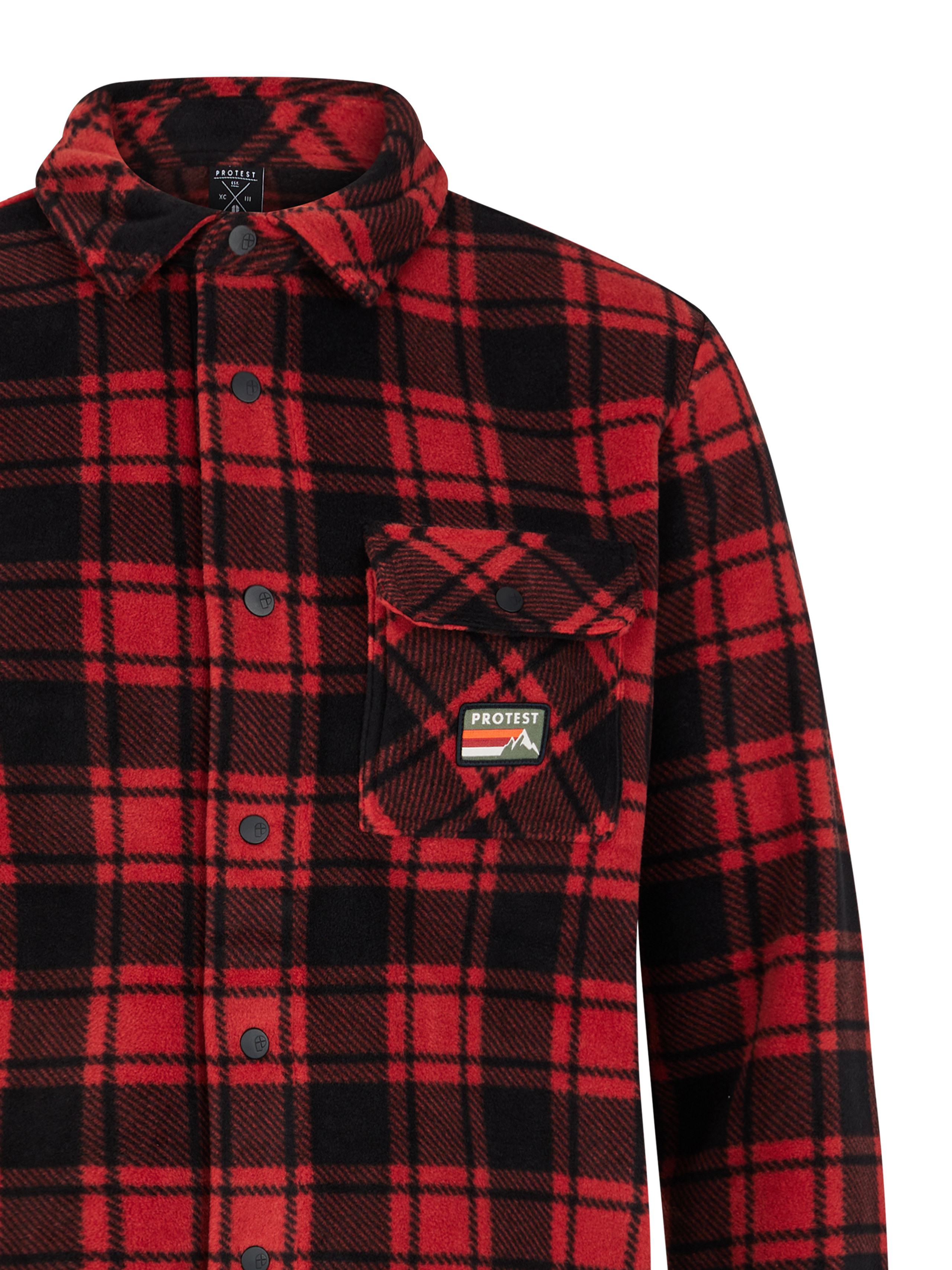 Protest Mens OUTWELL outdoor overshirt - Red | Shirts | Protest