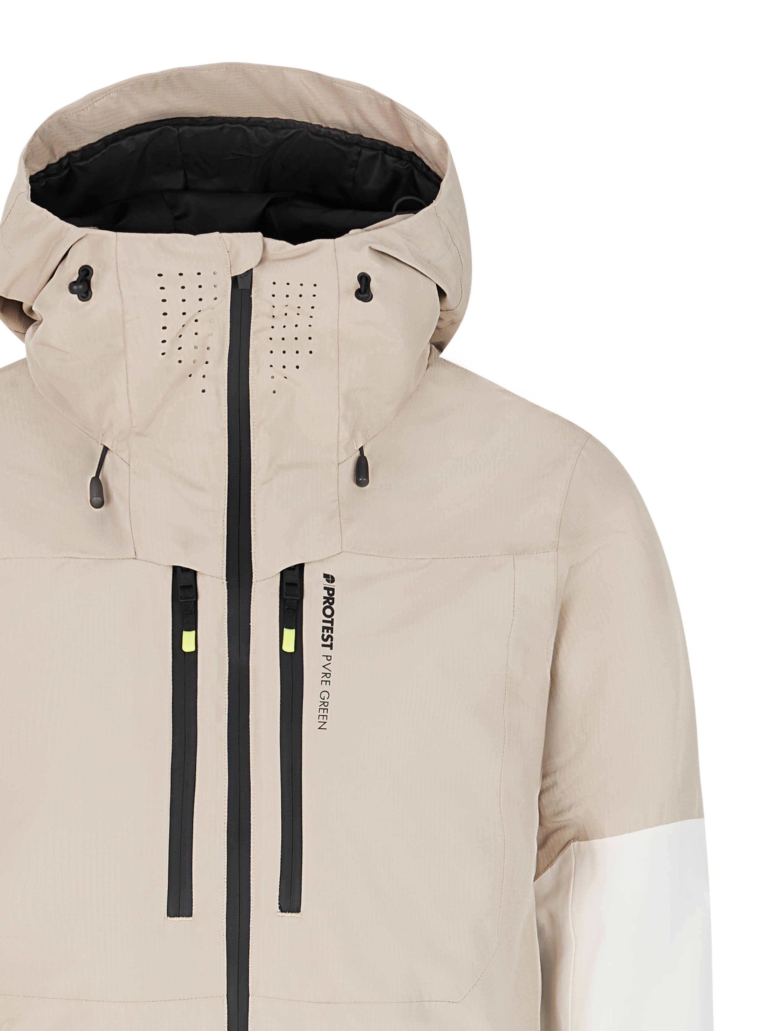 Protest Mens BAKIE snowjacket - Off-White | Jackets | Protest