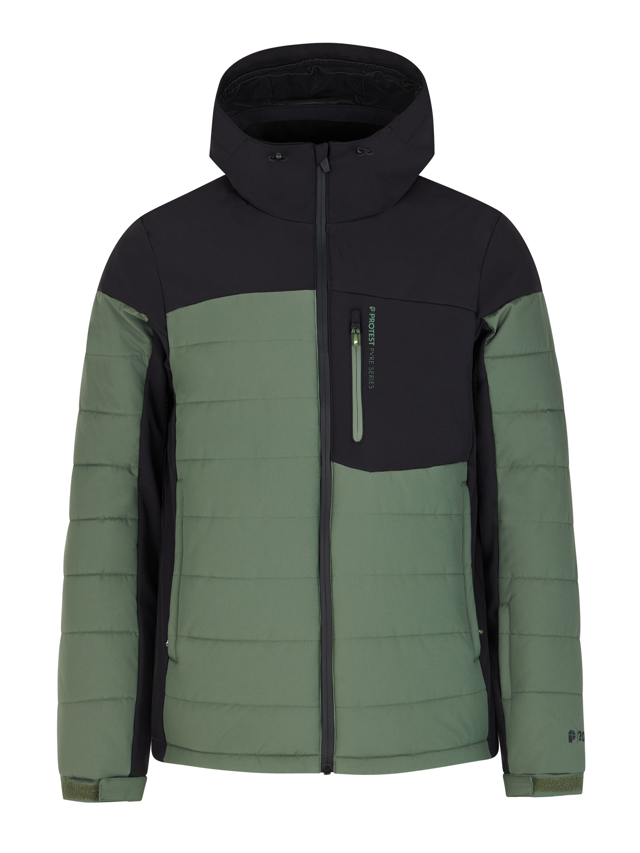 Protest Mens MOUNT snowjacket - Green | Jackets | Protest