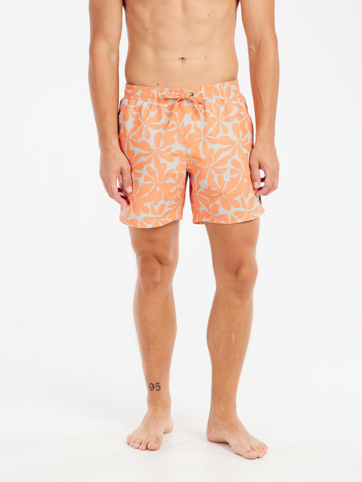 Protest Mens Baza Beach Shorts - Cadmium Orange