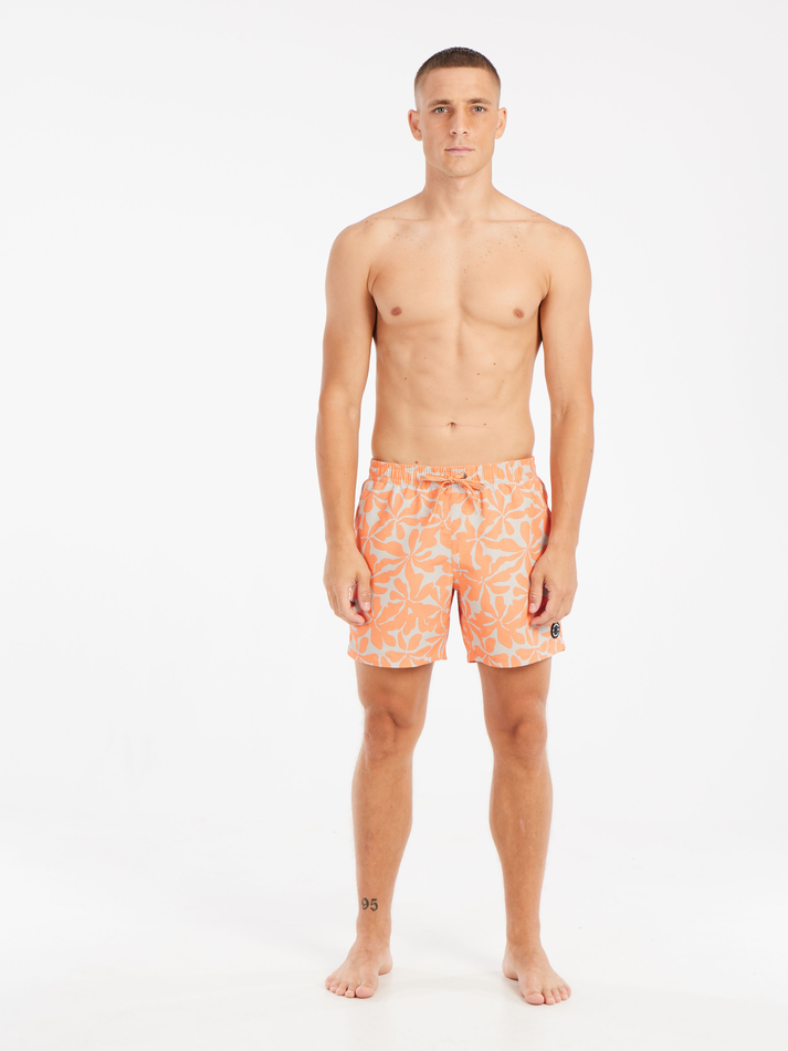 Protest Mens Baza Beach Shorts - Cadmium Orange