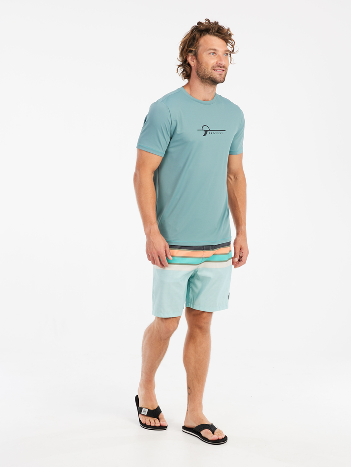 Protest Mens Core Short Sleeve Surf T-Shirt - Arctic Green