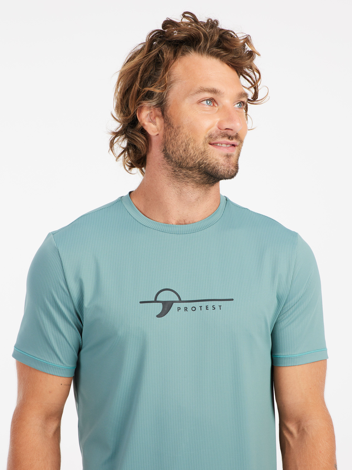 Protest Mens Core Short Sleeve Surf T-Shirt - Arctic Green