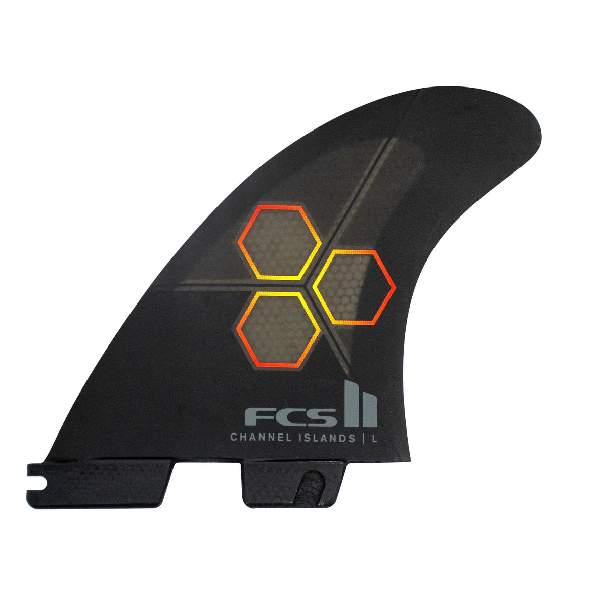 FCS II Channel Islands Upright PC Tri Fin Set - Black / Flame