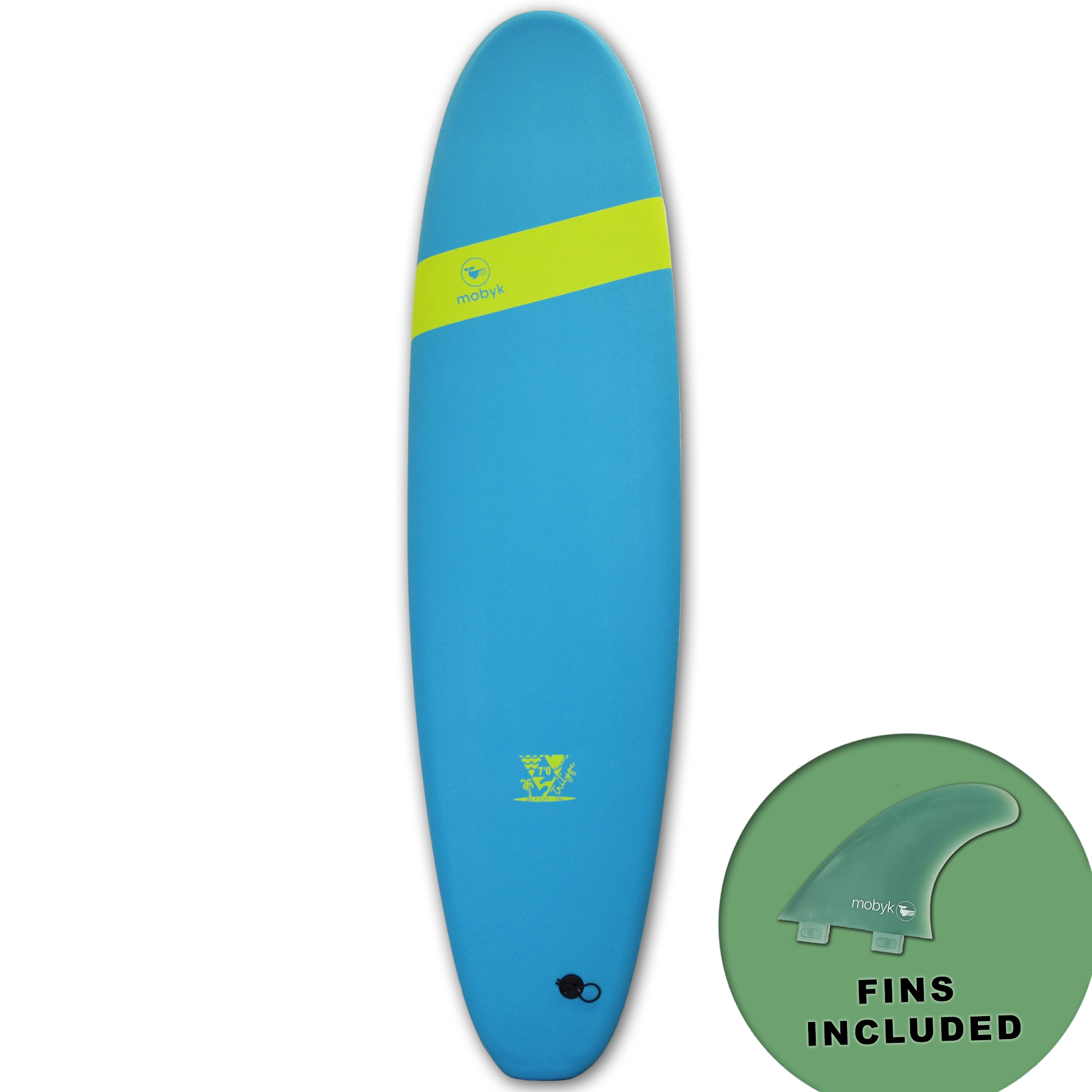 Mobyk Classic Long Softboard - Blue Curacao | Surfboards | Mobyk