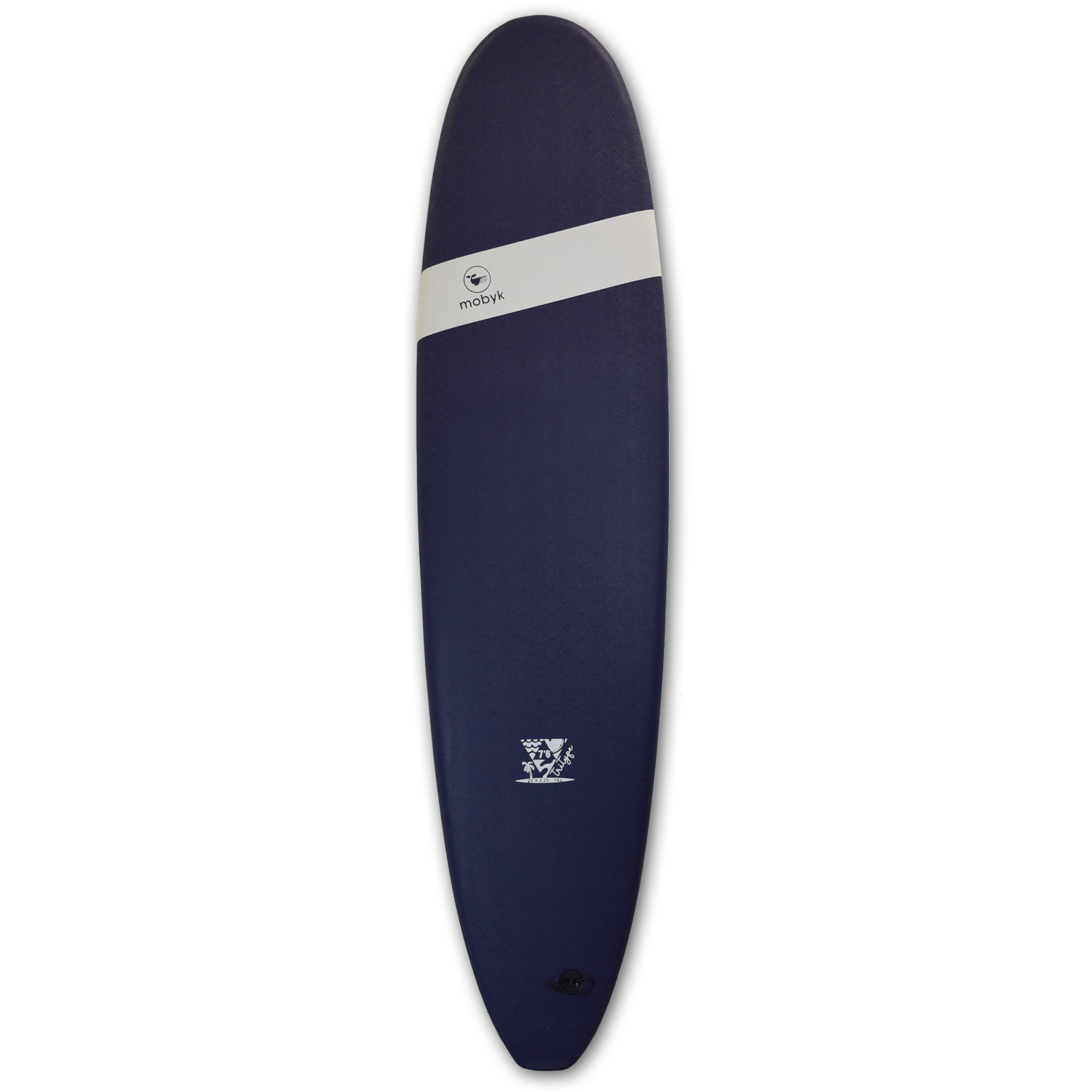 Mobyk 7'6 Classic Long Softboard - Midnight Blue | Surfboards | Mobyk