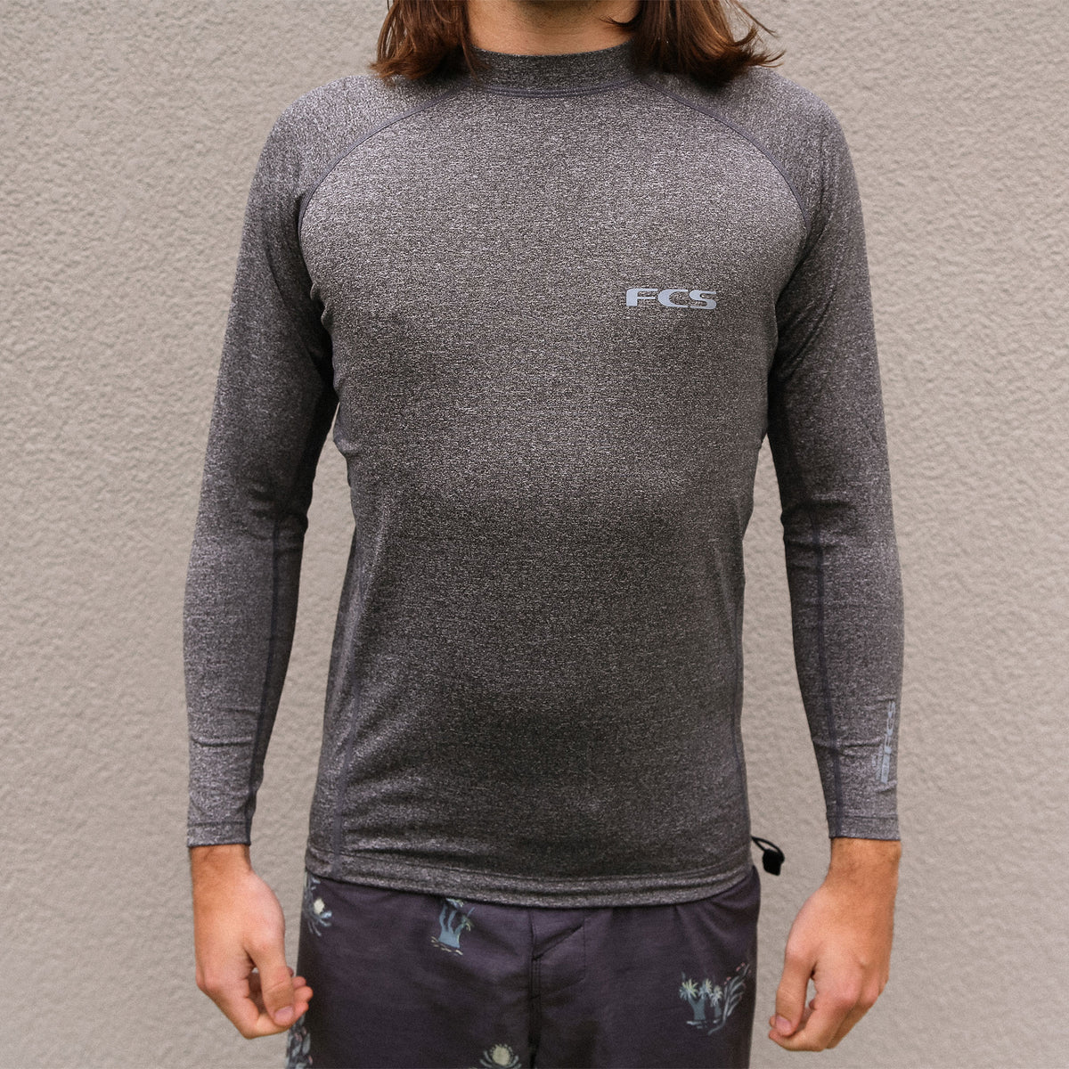 FCS Essential Long Sleeve Rash Vest - Tranquil Blue