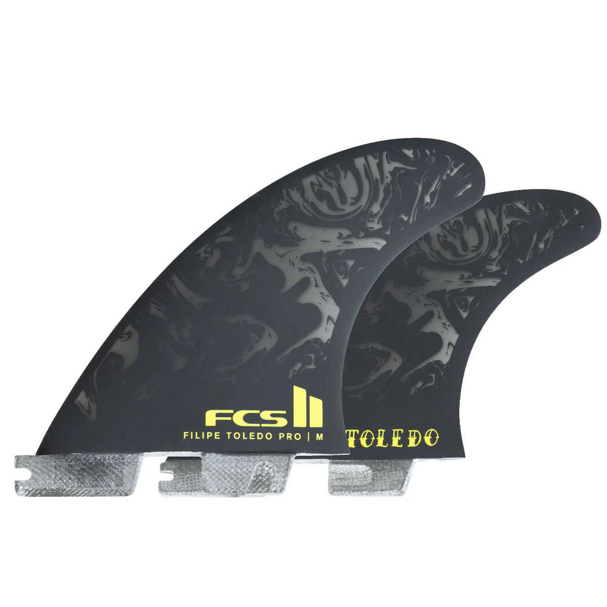 FCS II Filipe Toldeo PG Pro Tri Fin Set - Black / Acid