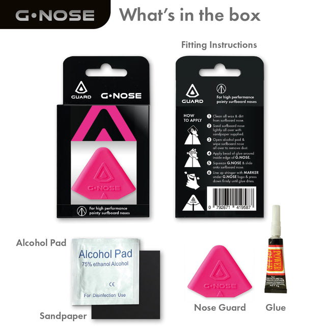 G.NOSE – Surfboard Nose Guard - Pink