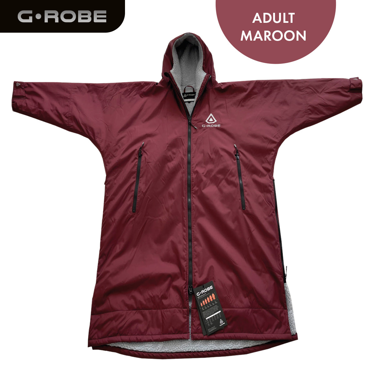 GUARD® G.ROBE – Adult Ultimate Outdoor Changing Robe - Maroon | Changing Robes | Guard