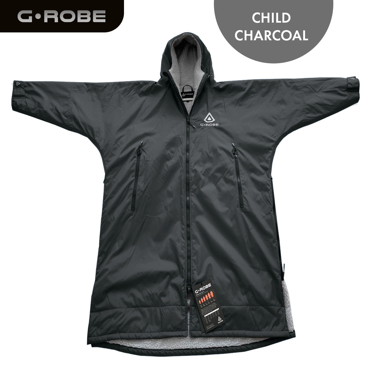 GUARD® G.ROBE – Junior Ultimate Outdoor Changing Robe - Charcoal Grey | Changing Robes | Guard
