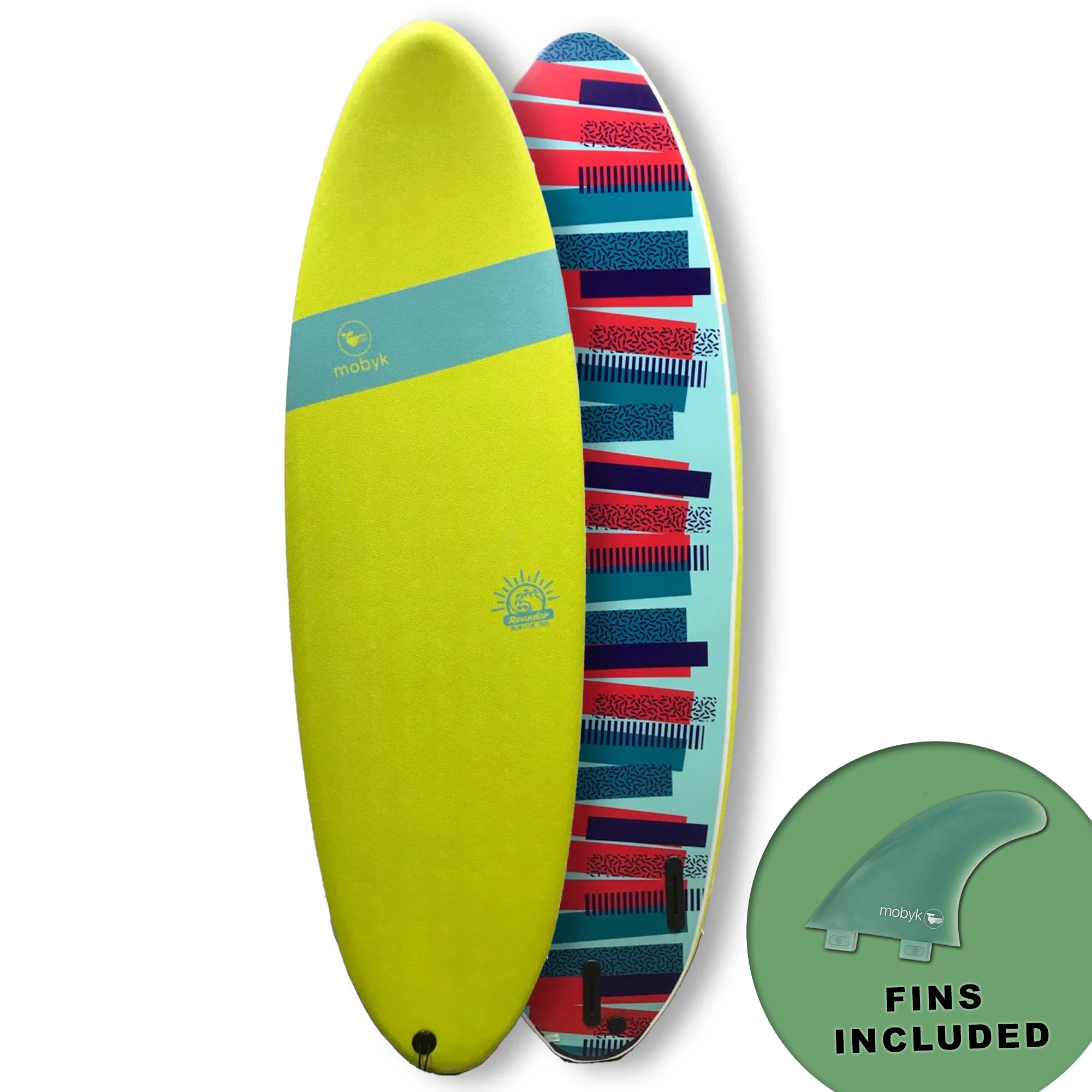 Mobyk 6'4 Rounder Softboard - Electric Lemon | Surfboards | Mobyk