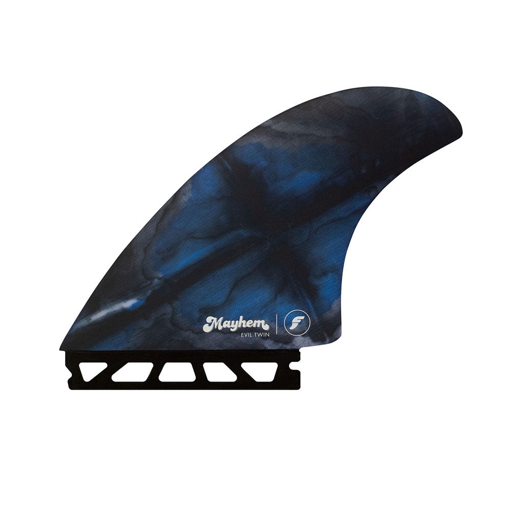 Futures Mayhem Evil Twin +1 Trailer Fin Set Large - Black | Fins | Futures
