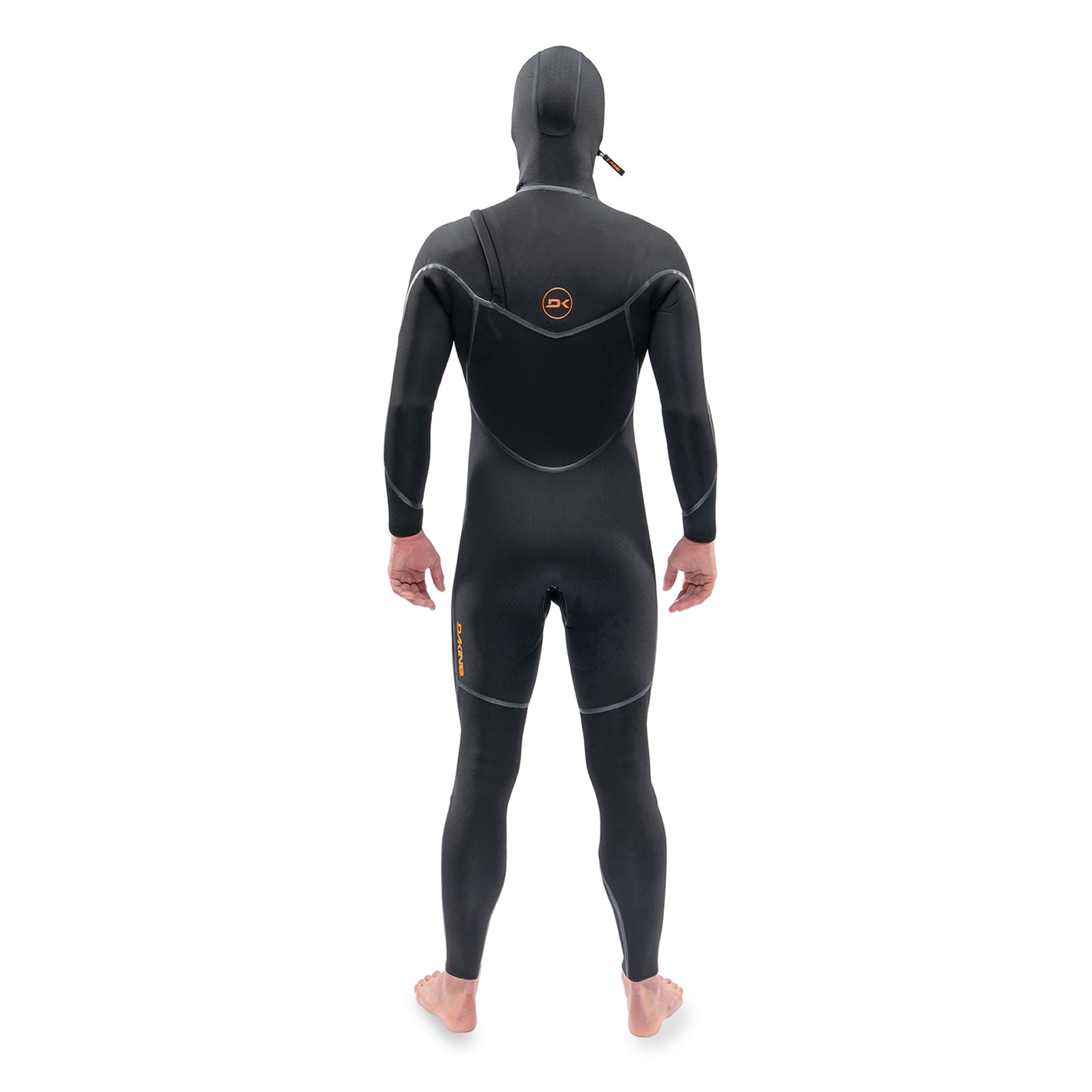 Dakine Mens Cyclone Chest Zip Hooded 5/4mm Full Wetsuit (Black) | Wetsuits | Dakine
