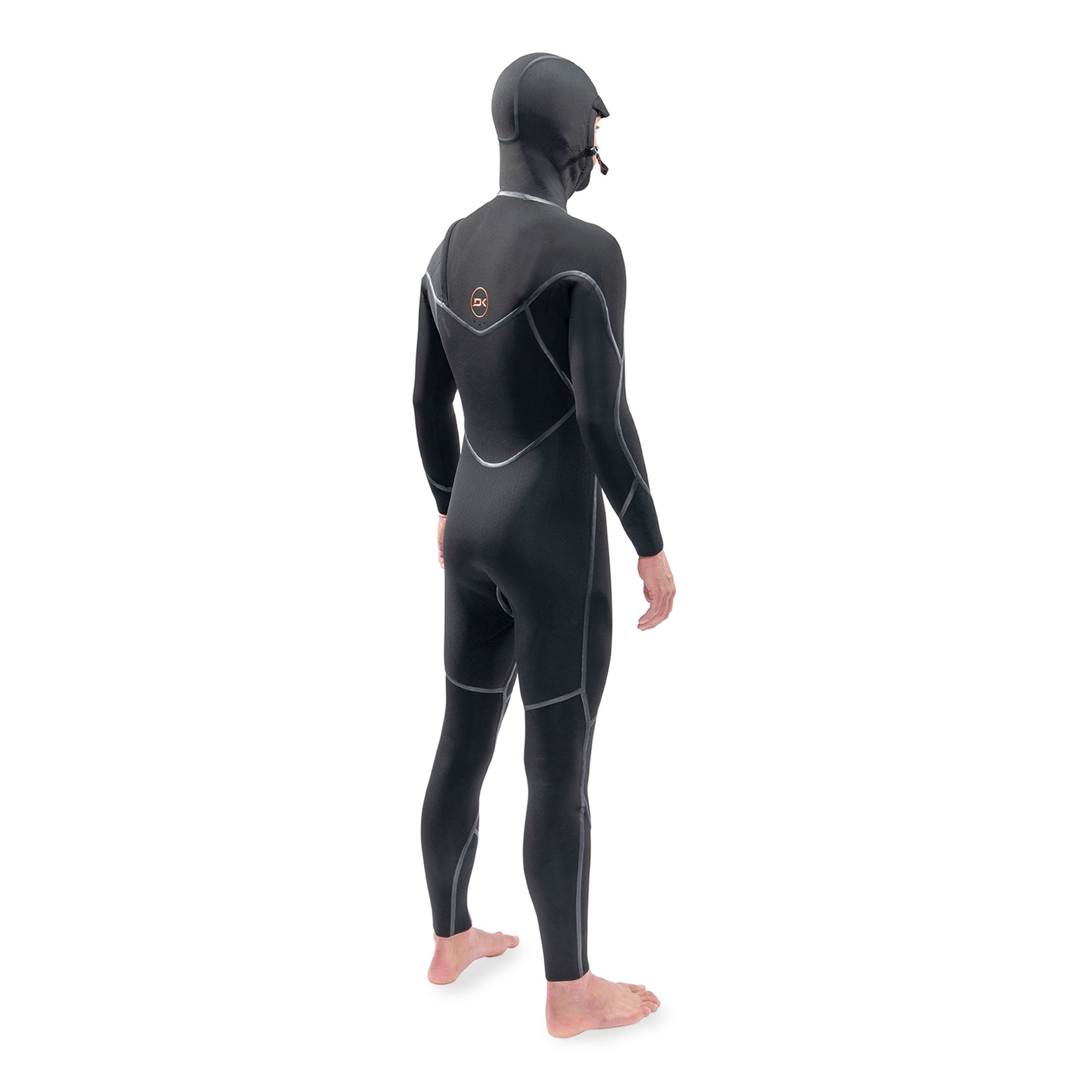 Dakine Mens Cyclone Chest Zip Hooded 5/4mm Full Wetsuit (Black) | Wetsuits | Dakine