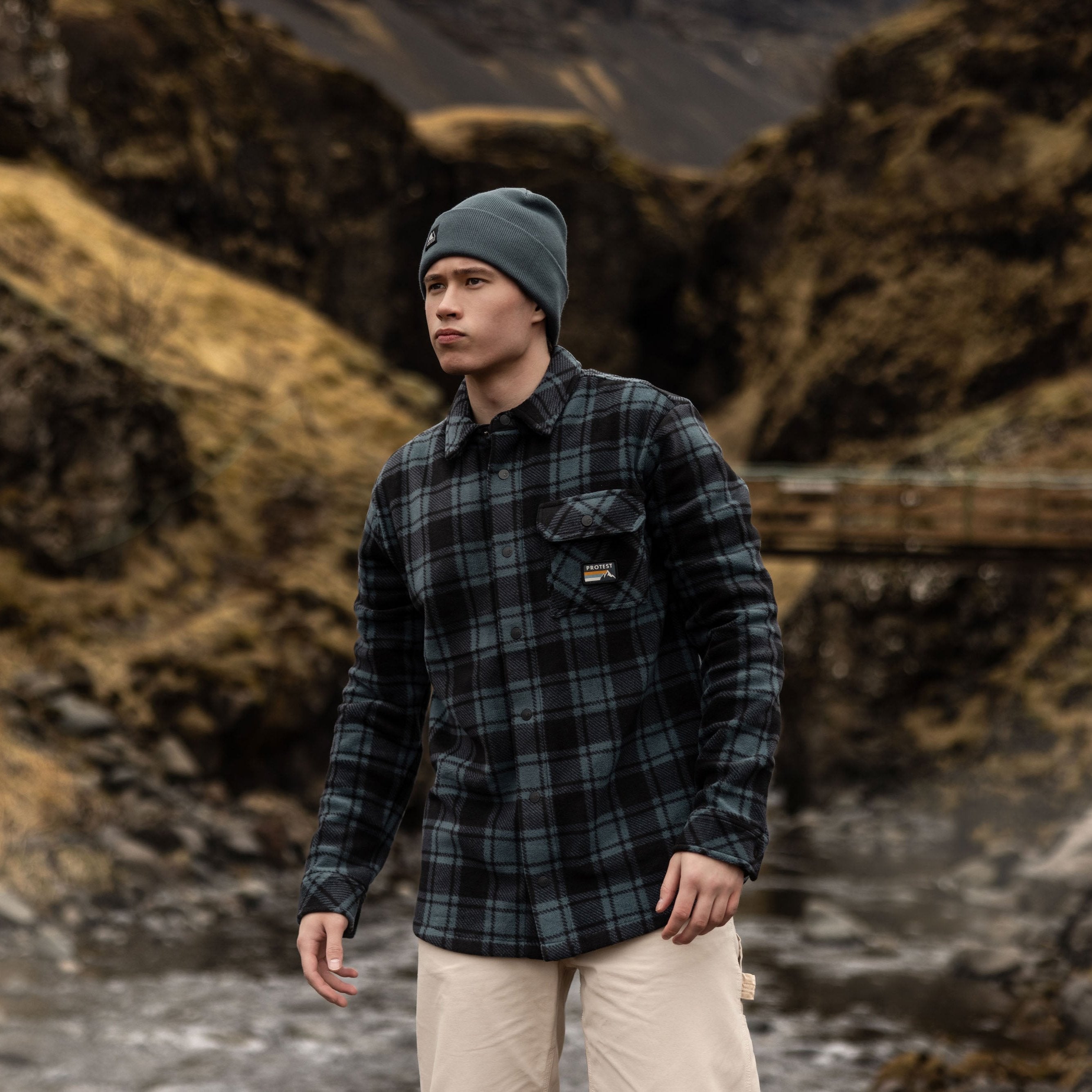 Protest Mens OUTWELL outdoor overshirt - Red | Shirts | Protest