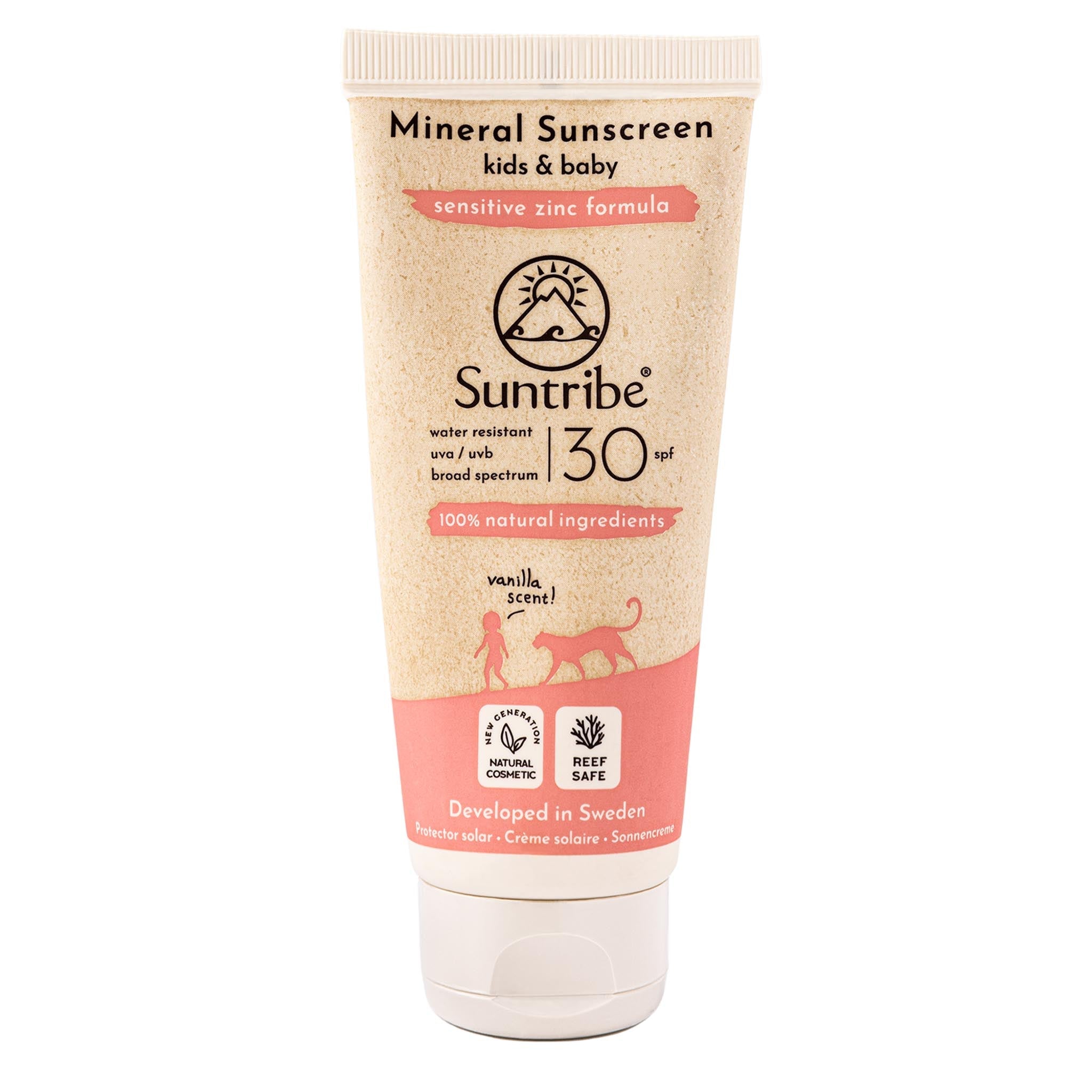 Suntribe All Natural Mineral Kids Vanilla Sunscreen SPF 30 (100 ml) | Sunscreen | Suntribe
