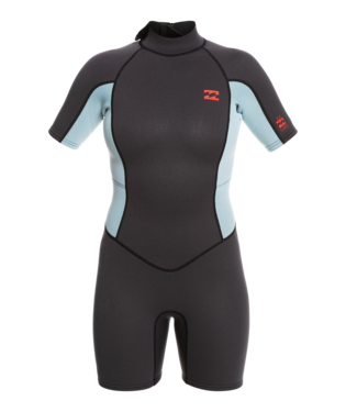 Billabong Womens 202 Launch Shorty Wetsuit (Grey) | Wetsuits | Billabong