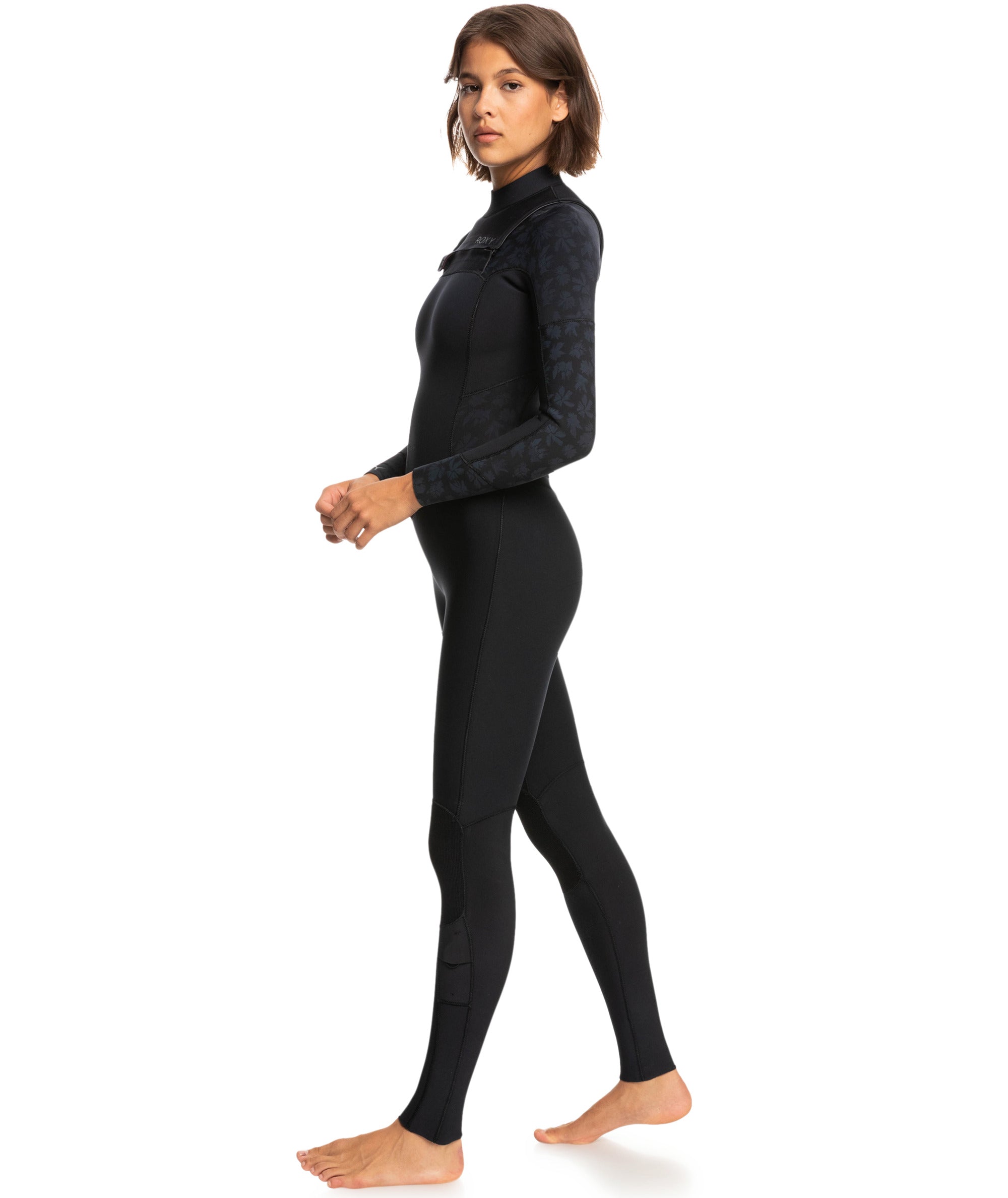 Roxy 3/2 Swell Series GBS Chest Zip Full Wetsuit - Black | Wetsuits | Roxy