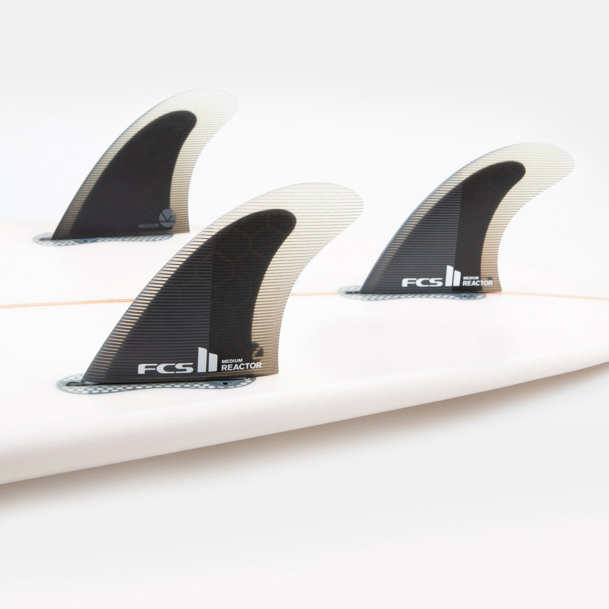 FCS II Reactor PC Charcoal / Black Tri Fin Set | Fins | FCS