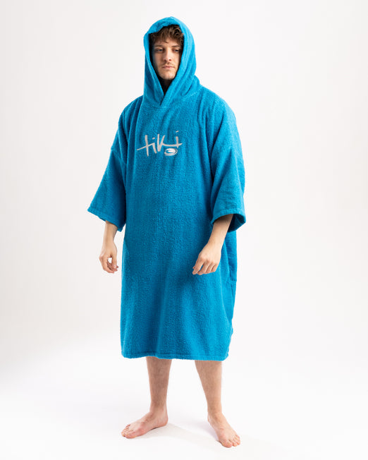 Tiki Adult Hooded Changing Towel Robe - Blue
