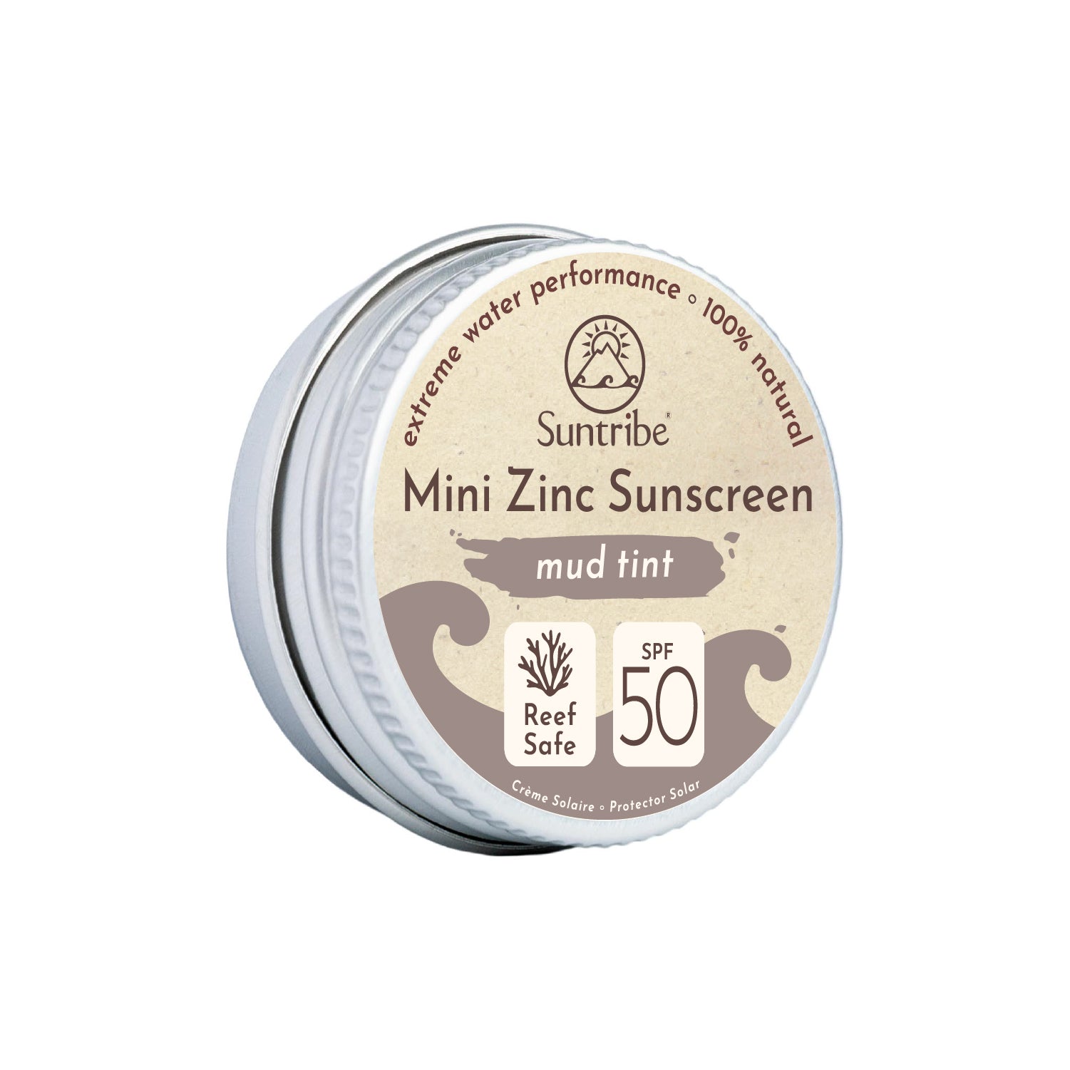 Suntribe Face & Sport Zinc Sunscreen 15g Tin - SPF 50 (Mud Tint) | Sunscreen | Suntribe