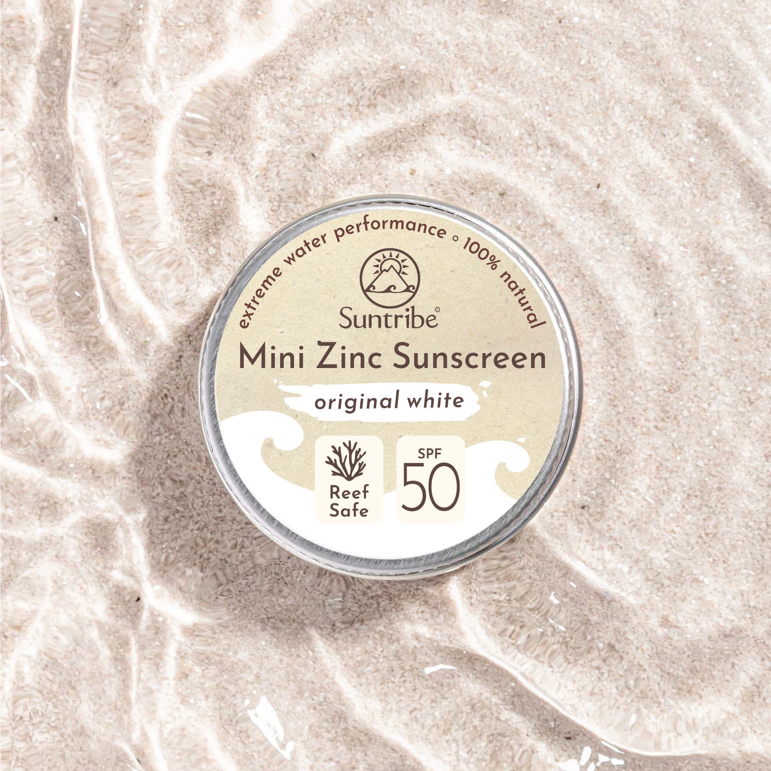Suntribe Face & Sport Zinc Sunscreen 15g Tin - SPF 50 (White) | Sunscreen | Suntribe