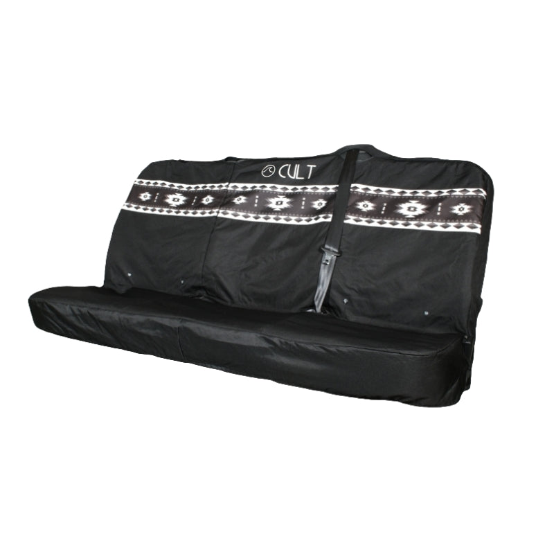 Triple Back Waterproof Van Seat Cover AZTEC Black and White
