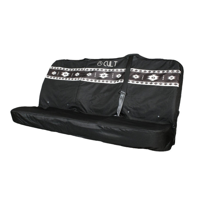 Triple Back Waterproof Van Seat Cover AZTEC Black and White