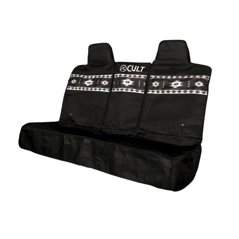 Car &amp; Pickup Rear Waterproof Seat Cover | Aztec Black &amp; White